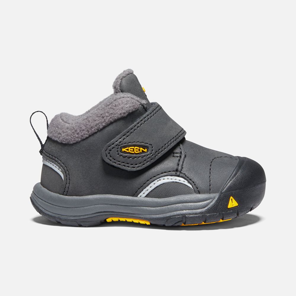 Keen Slip-On Kängor Barn Grå/Gula - Kootenay Iii Boots - 510843YVH